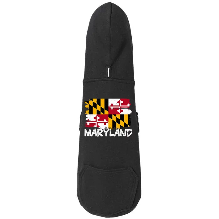 Cool Maryland Flag Doggie 3-End Fleece Hoodie