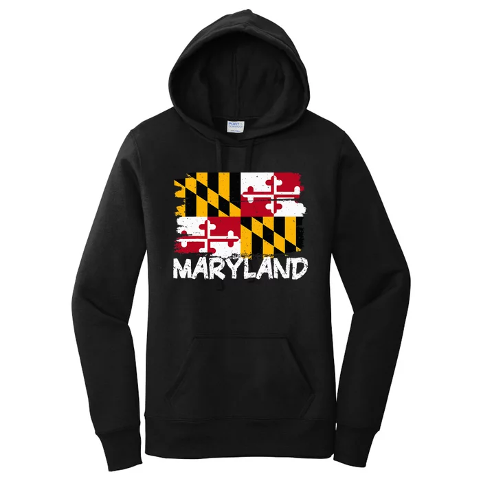 Cool Maryland Flag Women's Pullover Hoodie