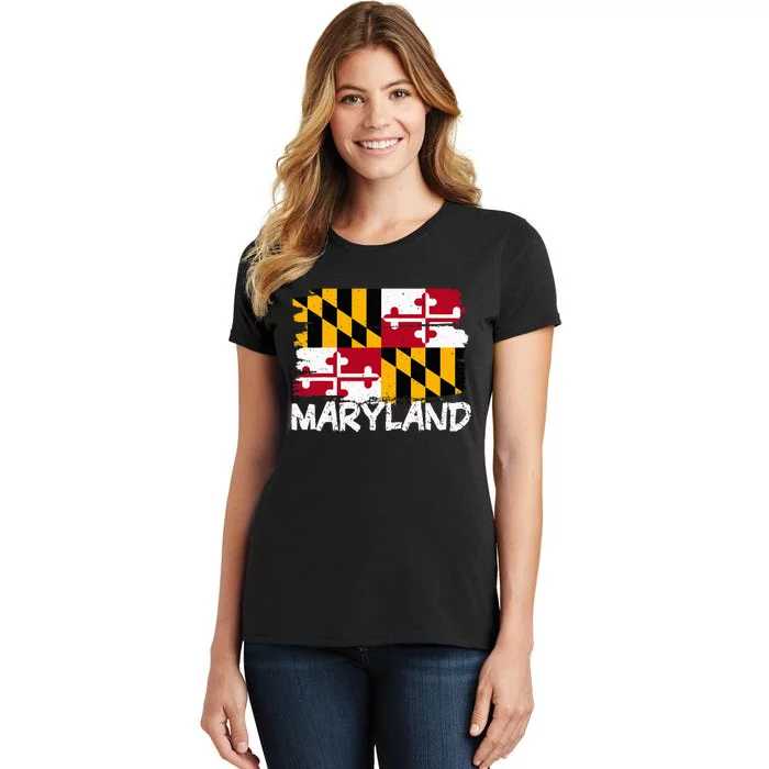 Cool Maryland Flag Women's T-Shirt