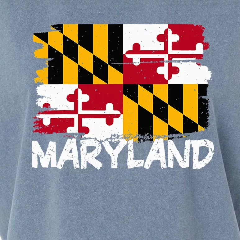 Cool Maryland Flag Garment-Dyed Women's Muscle Tee