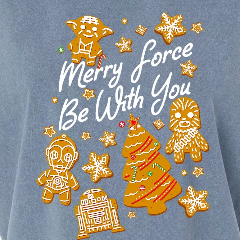 Christmas Merry Force Be With You Xmas Cookies Garment-Dyed Women's Muscle Tee