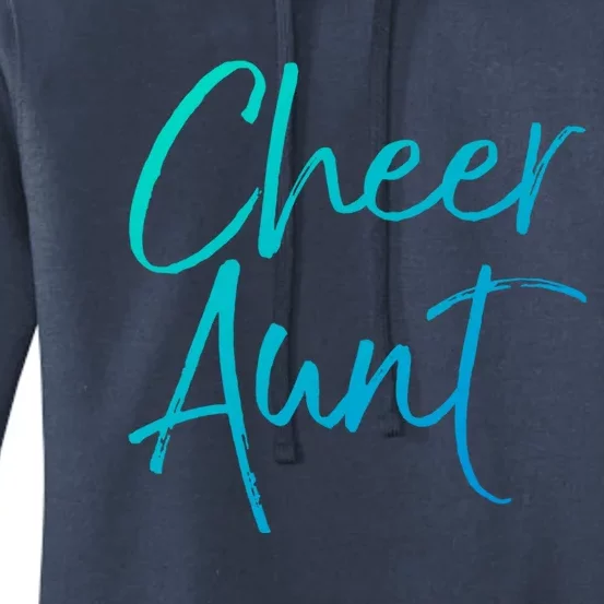 Cute Matching Family Cheerleader Auntie Gift Cheer Aunt Gift Women's Pullover Hoodie