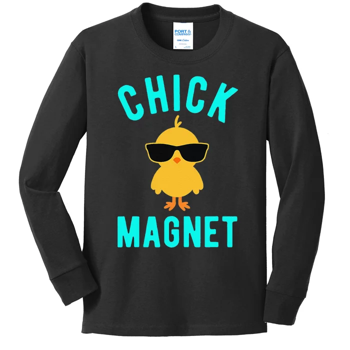 Chick Magnet Funny Easter For Kids Long Sleeve Shirt