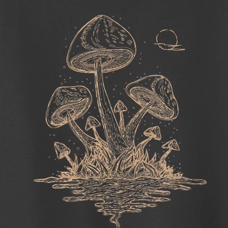 Cottagecore Mushrooms Fungi Goblincore Aesthetic Toddler T-Shirt