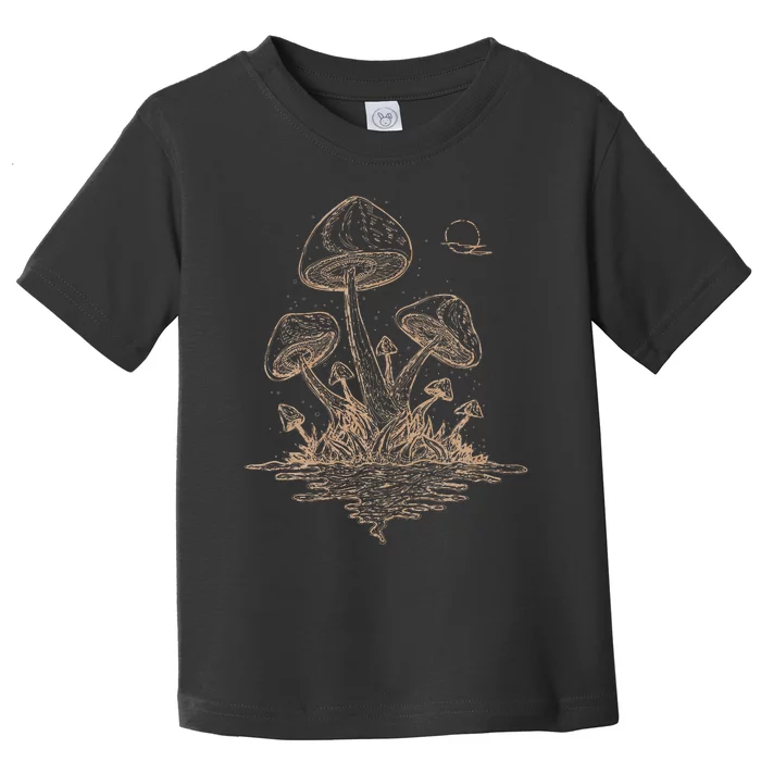 Cottagecore Mushrooms Fungi Goblincore Aesthetic Toddler T-Shirt