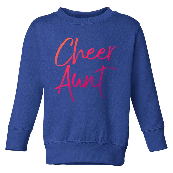 Cute Matching Family Cheerleader Auntie Gift Cheer Aunt Gift Toddler Sweatshirt