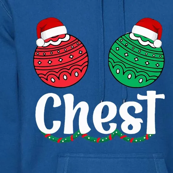 Chestnuts Matching Family Funny Chest Nuts Christmas Couples Premium Hoodie