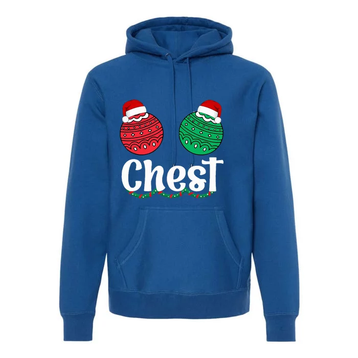 Chestnuts Matching Family Funny Chest Nuts Christmas Couples Premium Hoodie