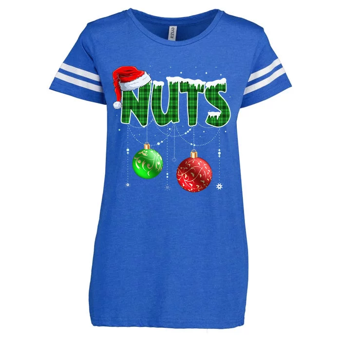 Chestnuts Matching Family Funny Chest Nuts Christmas Couples Enza Ladies Jersey Football T-Shirt