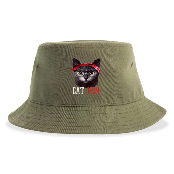 Cat Mom Funny And Cute Gift For Animal Lovers Sustainable Bucket Hat