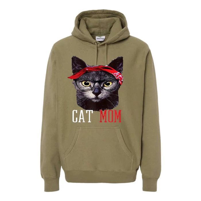 Cat Mom Funny And Cute Gift For Animal Lovers Premium Hoodie