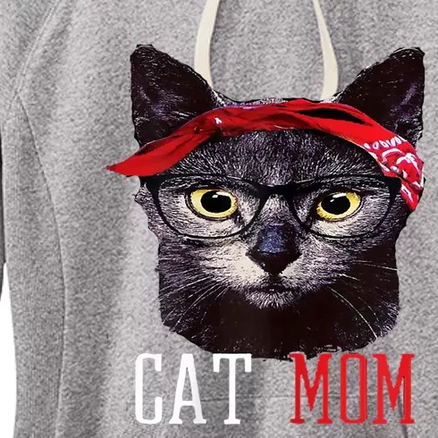 Cat Mom Funny And Cute Gift For Animal Lovers Women's Fleece Hoodie