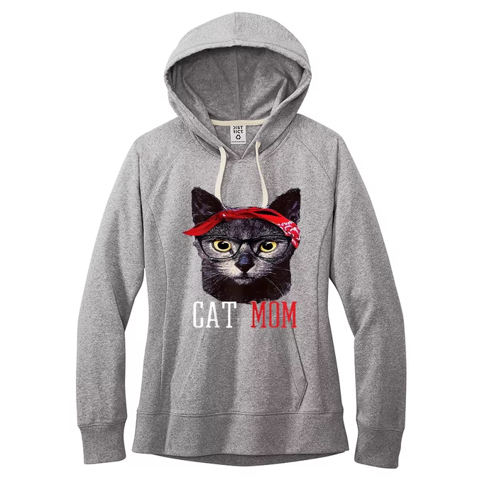 Cat Mom Funny And Cute Gift For Animal Lovers Women's Fleece Hoodie