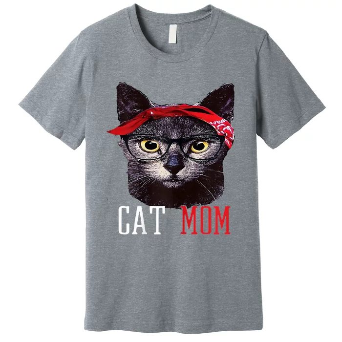 Cat Mom Funny And Cute Gift For Animal Lovers Premium T-Shirt