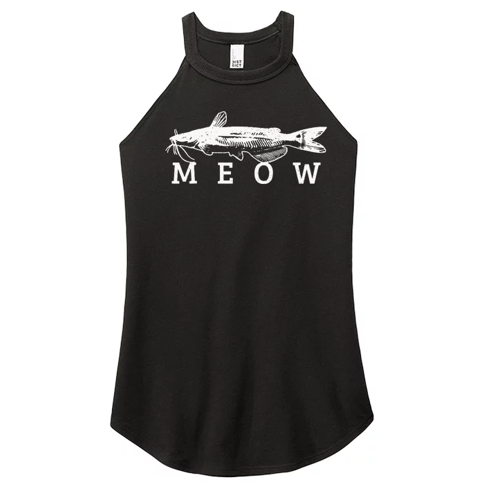 Catfish Meow Funny Catfishing Fishing Fisherman Gift Women’s Perfect Tri Rocker Tank