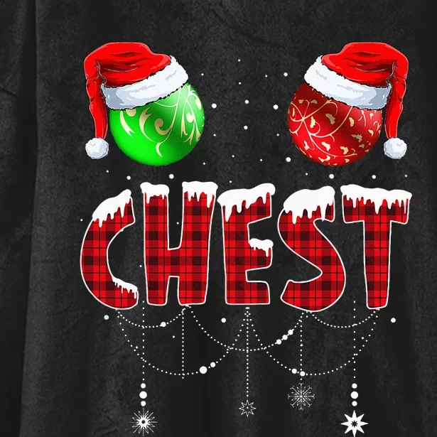 Chestnuts Matching Family Funny Chest Nuts Christmas Couples Hooded Wearable Blanket