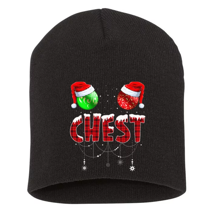 Chestnuts Matching Family Funny Chest Nuts Christmas Couples Short Acrylic Beanie