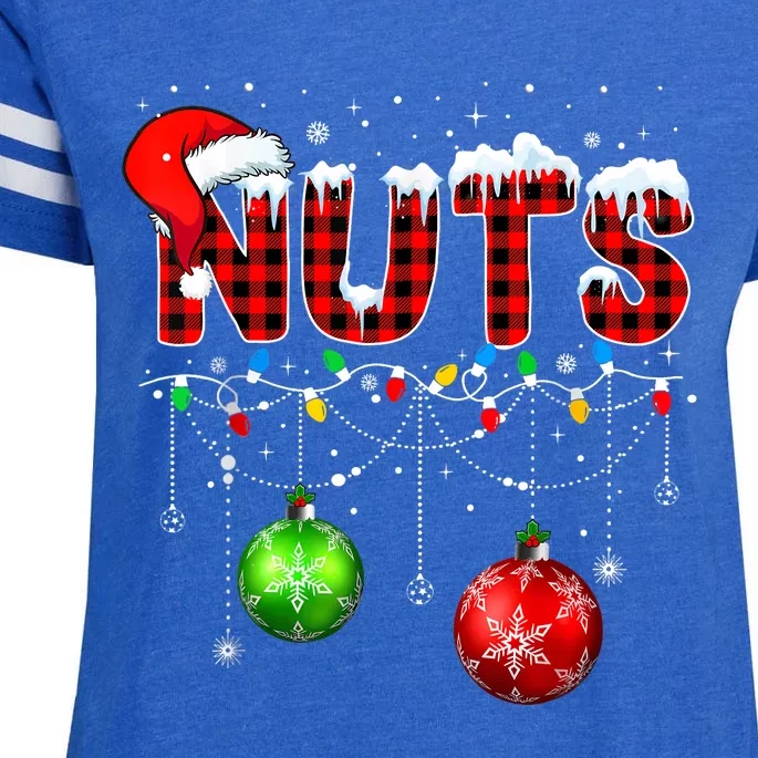 Chestnuts Matching Family Funny Chest Nuts Christmas Couples Enza Ladies Jersey Football T-Shirt