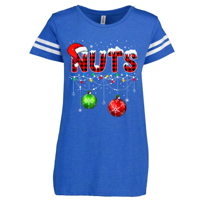 Chestnuts Matching Family Funny Chest Nuts Christmas Couples Enza Ladies Jersey Football T-Shirt