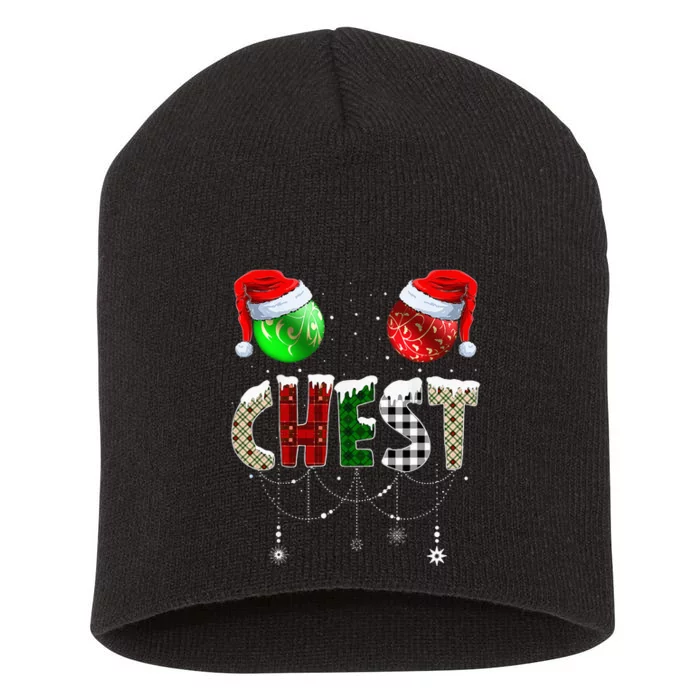 Chestnuts Matching Family Funny Chest Nuts Christmas Couples Short Acrylic Beanie