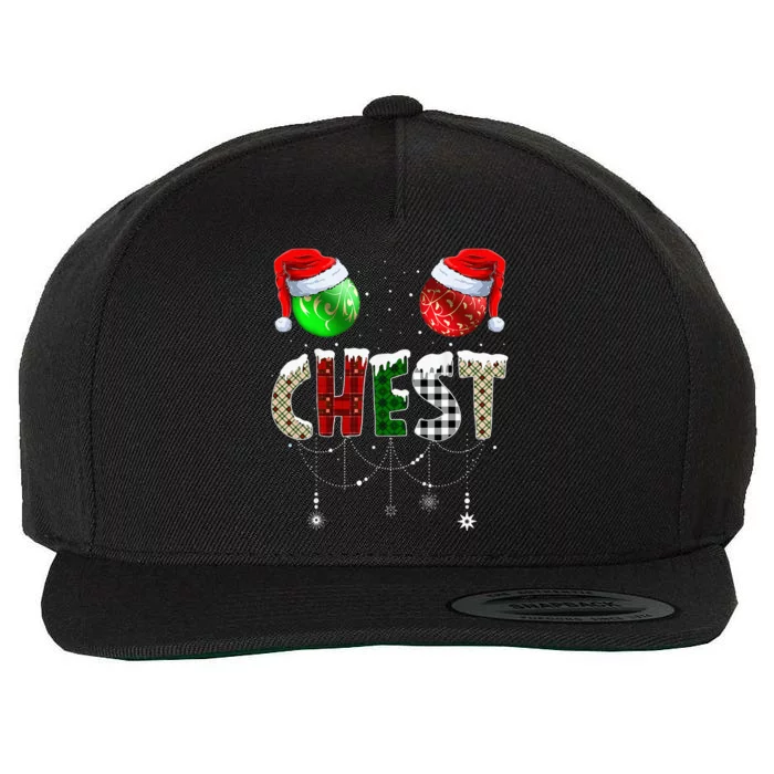 Chestnuts Matching Family Funny Chest Nuts Christmas Couples Wool Snapback Cap