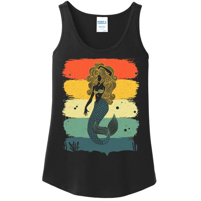 Cool Mermaid For Girl Kids Women Under Sea Mermaids Merman Ladies Essential Tank