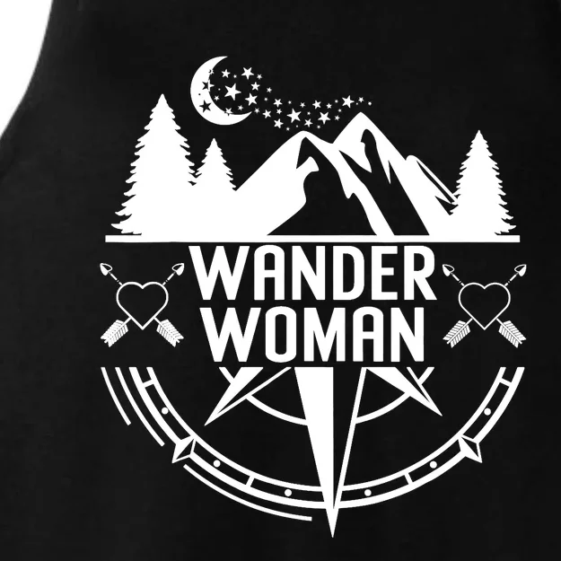 Compass Mountain For Wo,Wander Woman Hiking Ladies Tri-Blend Wicking Tank