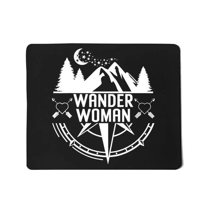 Compass Mountain For Wo,Wander Woman Hiking Mousepad