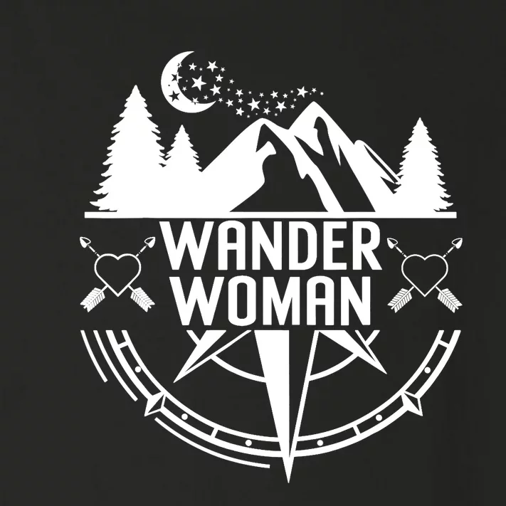 Compass Mountain For Wo,Wander Woman Hiking Toddler Long Sleeve Shirt