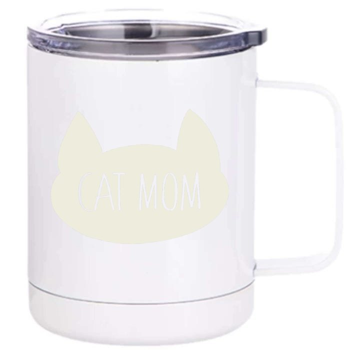 Cat Mom Funny Cat Mommy For Women For Mothers Day Front & Back 12oz Stainless Steel Tumbler Cup