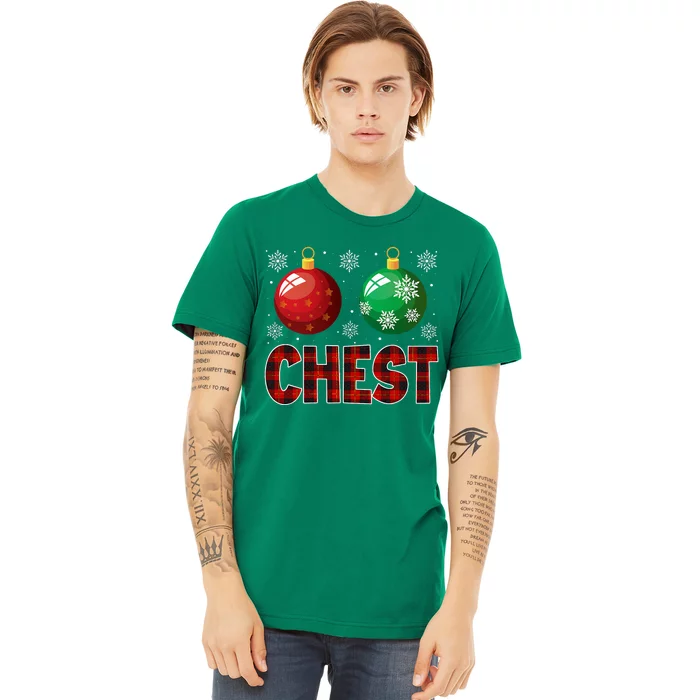 Chestnuts Matching Family Funny Chest Nuts Christmas Couples Premium T-Shirt