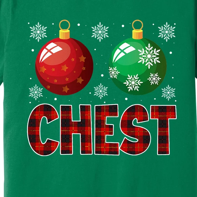 Chestnuts Matching Family Funny Chest Nuts Christmas Couples Premium T-Shirt