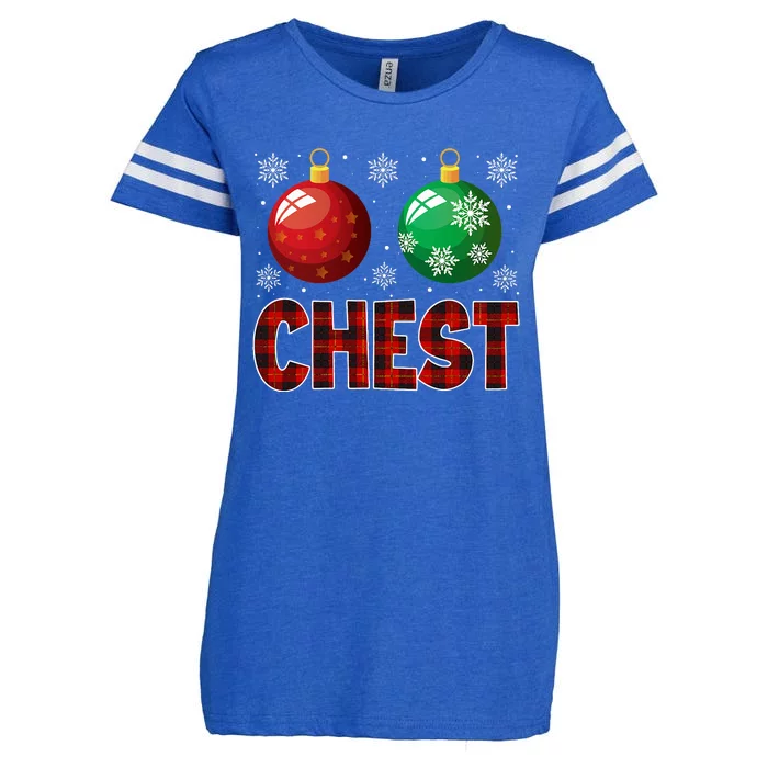 Chestnuts Matching Family Funny Chest Nuts Christmas Couples Enza Ladies Jersey Football T-Shirt