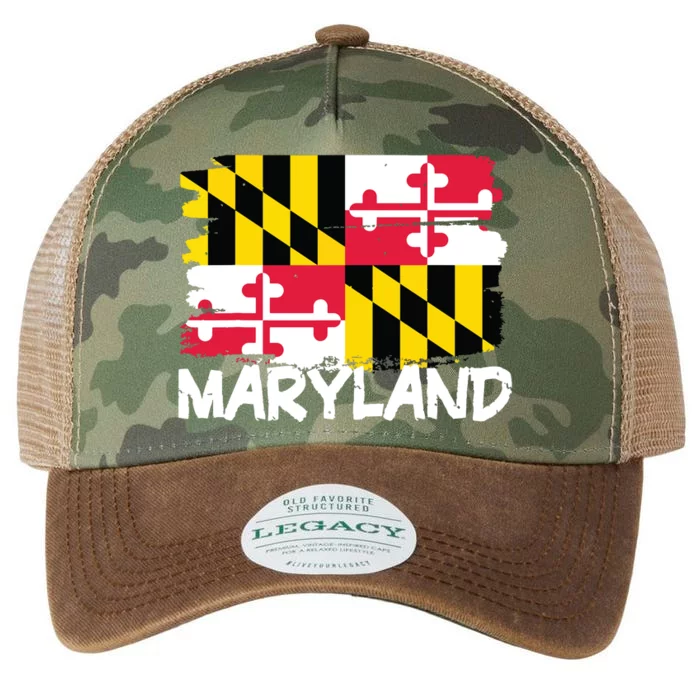 Cool Maryland Flag Legacy Tie Dye Trucker Hat