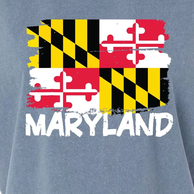 Cool Maryland Flag Garment-Dyed Women's Muscle Tee