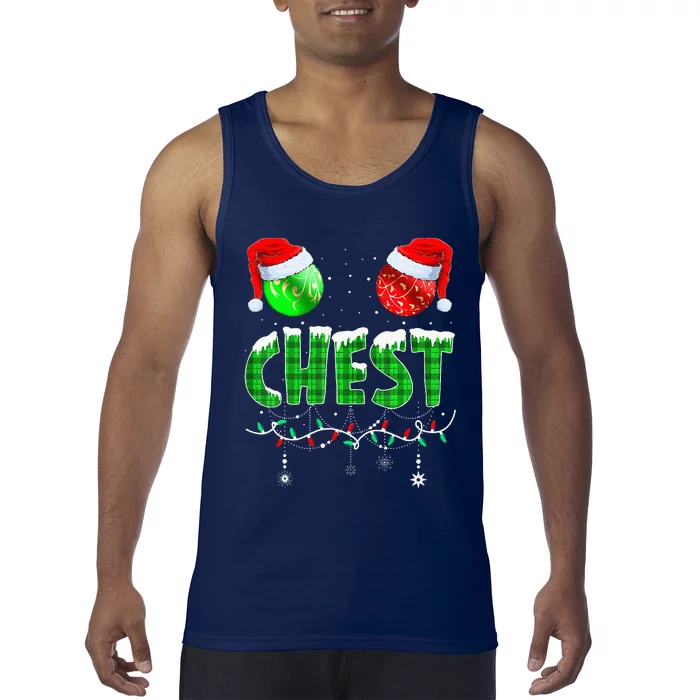 Chestnuts Matching Family Funny Chest Nuts Christmas Couples Tank Top