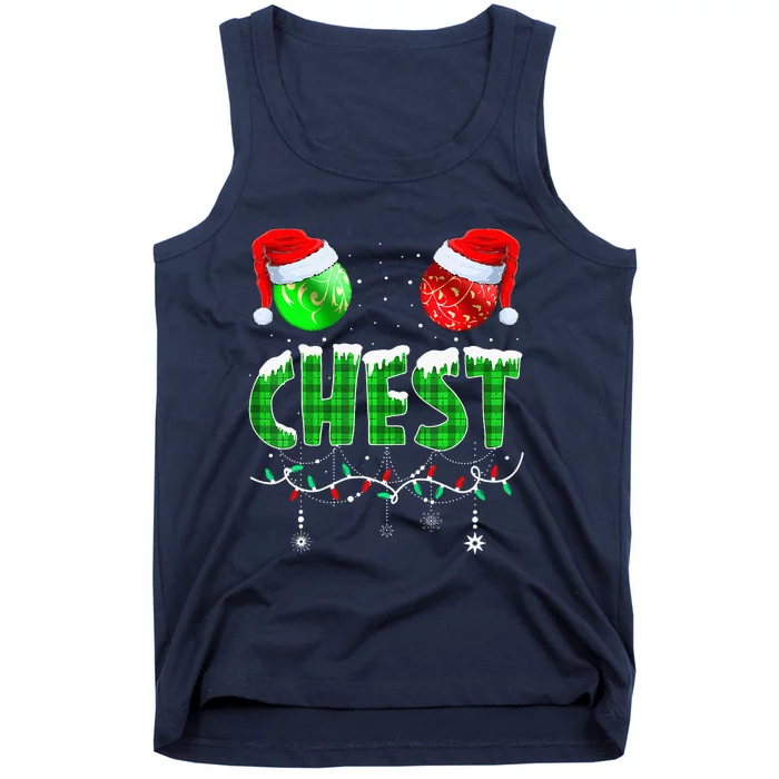 Chestnuts Matching Family Funny Chest Nuts Christmas Couples Tank Top