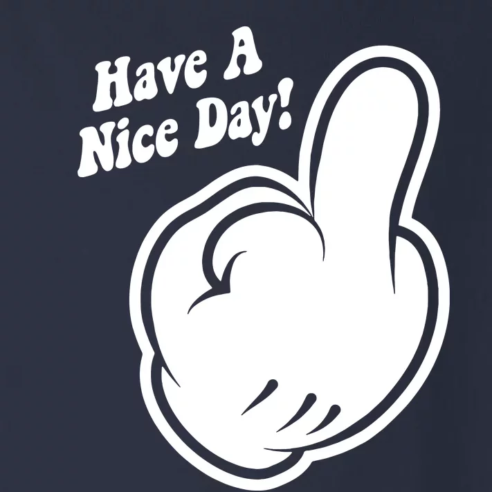 Cartoon Middle Finger Have A Nice Day Toddler Long Sleeve Shirt