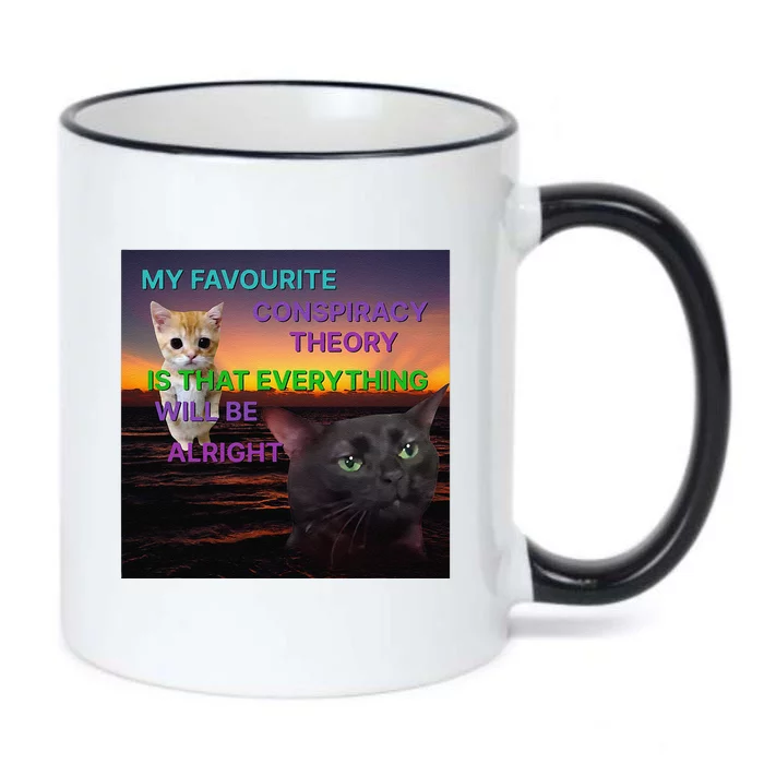 Cats My Favourite Conspiracy Theory Is That Everything Will Black Color Changing Mug