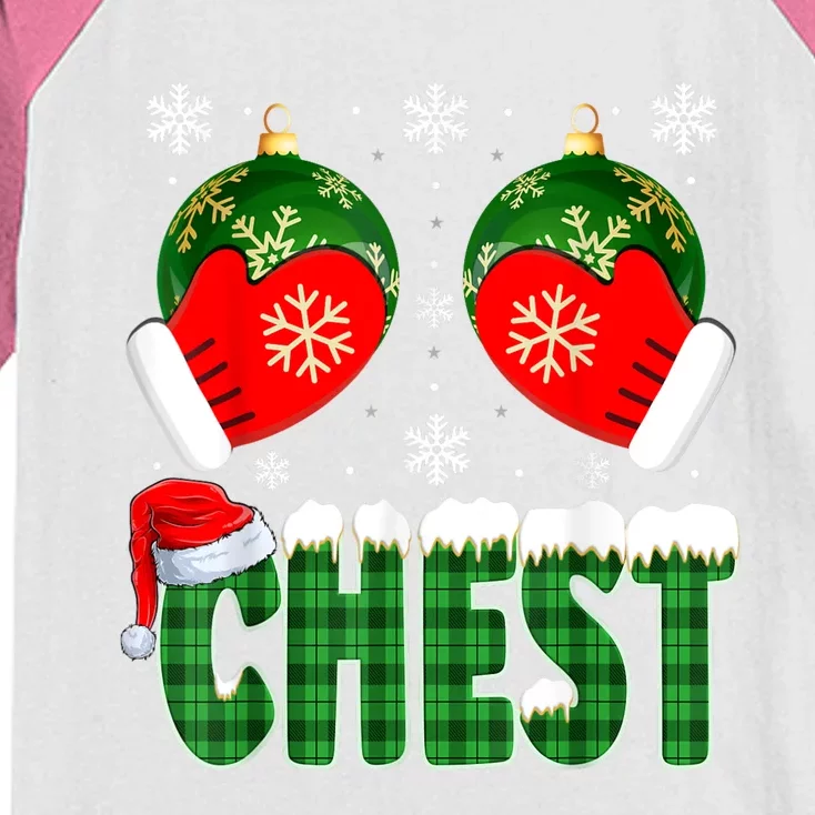 Chestnuts Matching Family Funny Chest Nuts Christmas Couples Kids Colorblock Raglan Jersey