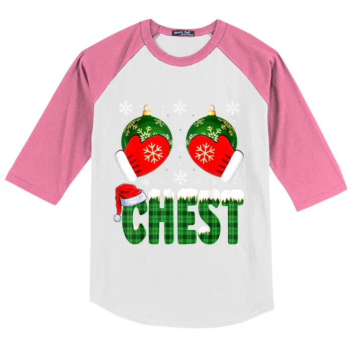 Chestnuts Matching Family Funny Chest Nuts Christmas Couples Kids Colorblock Raglan Jersey