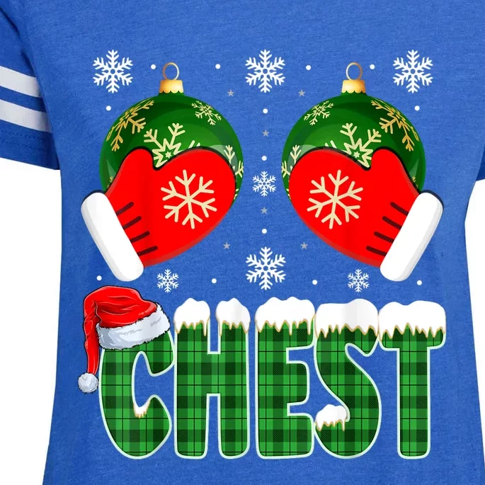 Chestnuts Matching Family Funny Chest Nuts Christmas Couples Enza Ladies Jersey Football T-Shirt