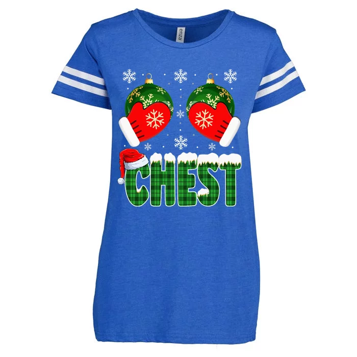 Chestnuts Matching Family Funny Chest Nuts Christmas Couples Enza Ladies Jersey Football T-Shirt