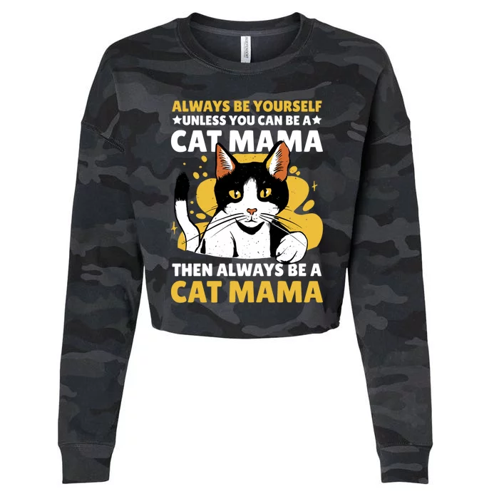 Cat Mama For Mothersday Ll Mother Gift Cropped Pullover Crew