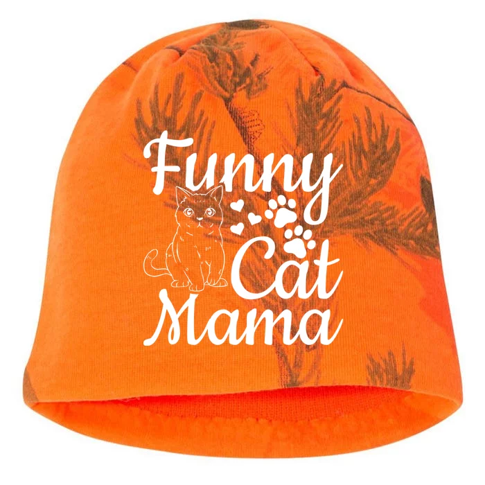 Cat Mama Funny Cat Mom Cute Cat Lover I Funny Cat Mama Gift Kati - Camo Knit Beanie