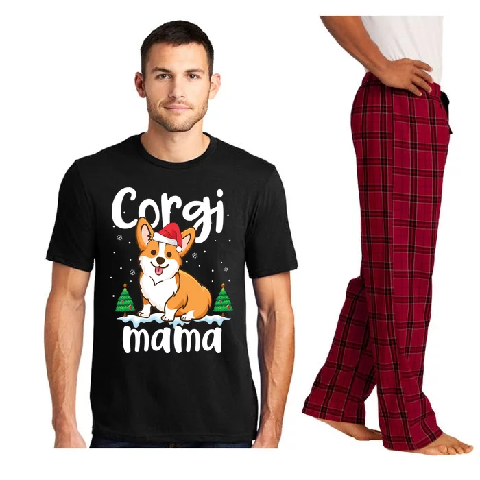 Corgi Mama Funny Santa Corgi Mama Christmas Funny Gift Cute Gift Pajama Set