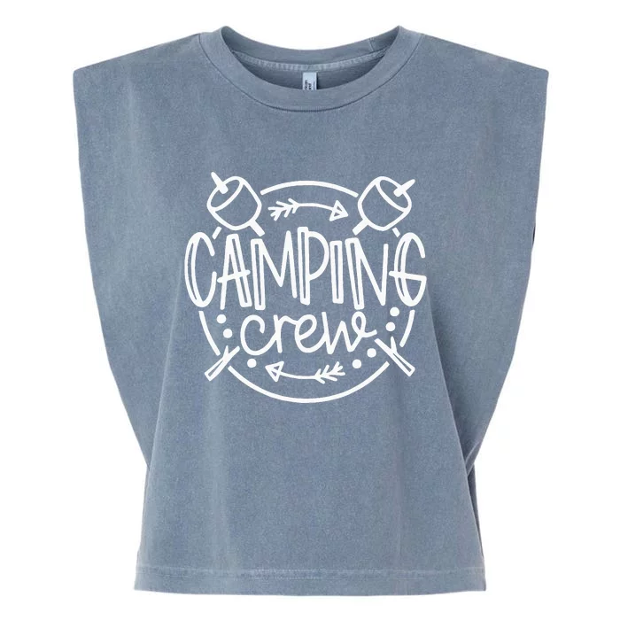 Camping Matching for Family Camper Group Camping Crew Black Garment-Dyed Women's Muscle Tee