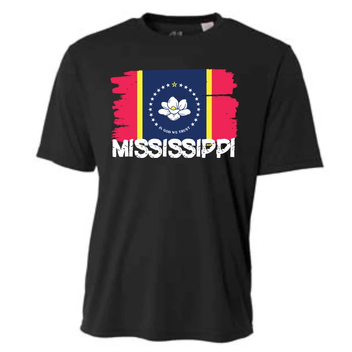 Cool Mississippi Flag Cooling Performance Crew T-Shirt