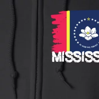 Cool Mississippi Flag Full Zip Hoodie