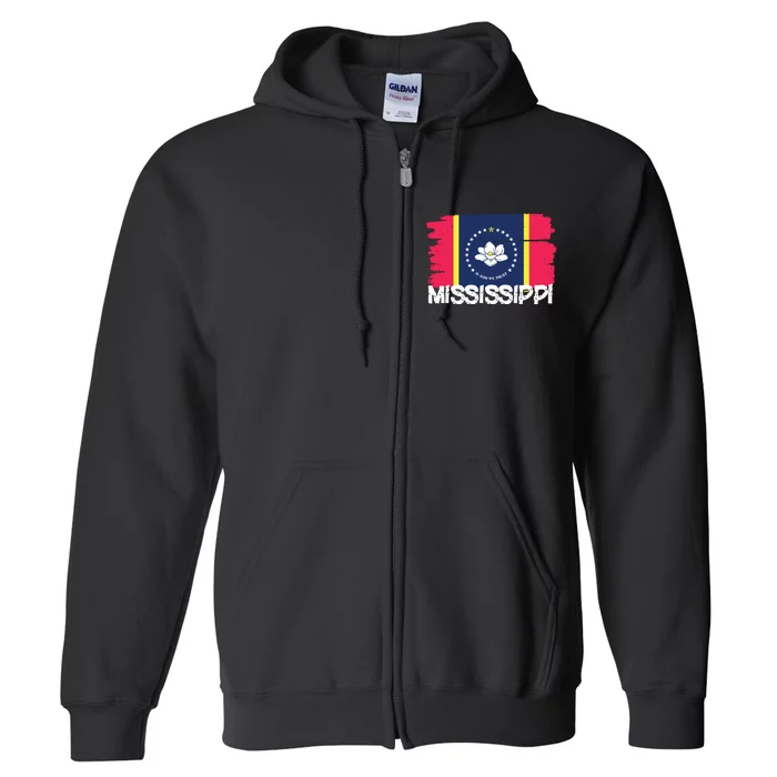 Cool Mississippi Flag Full Zip Hoodie